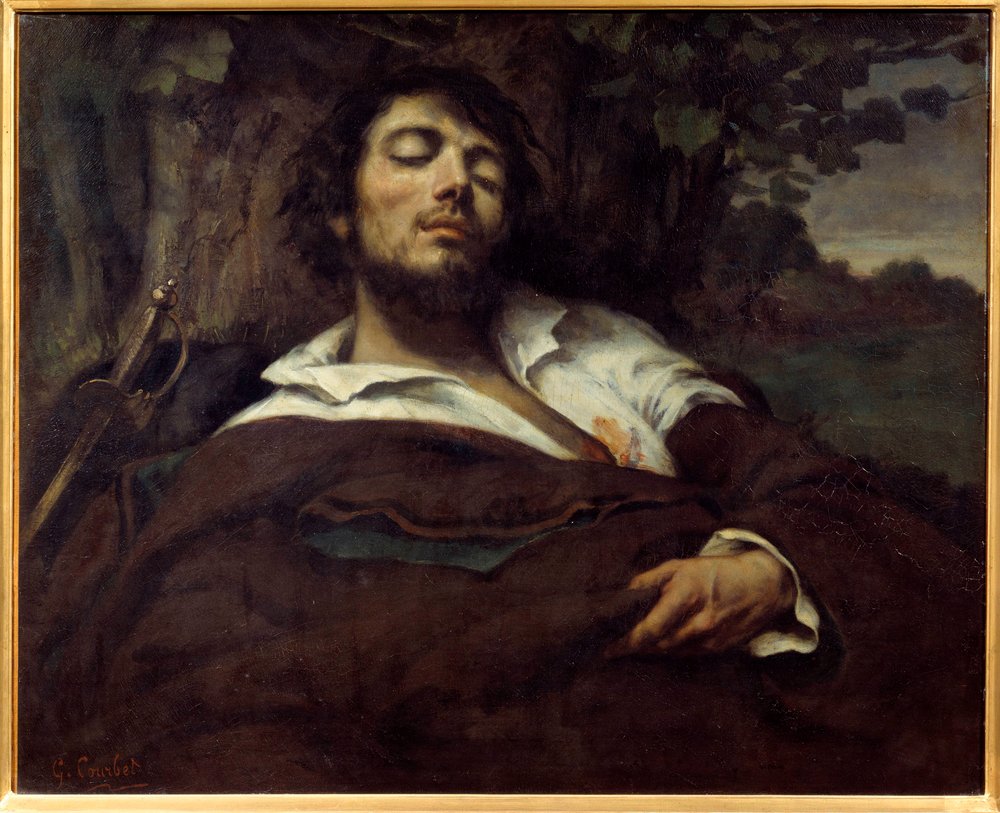 L'homme wesse ギュスターヴ・クールベ（1819-1877）の絵画 1844年日。0,81x0,97 m パリ、オルセー美術館
