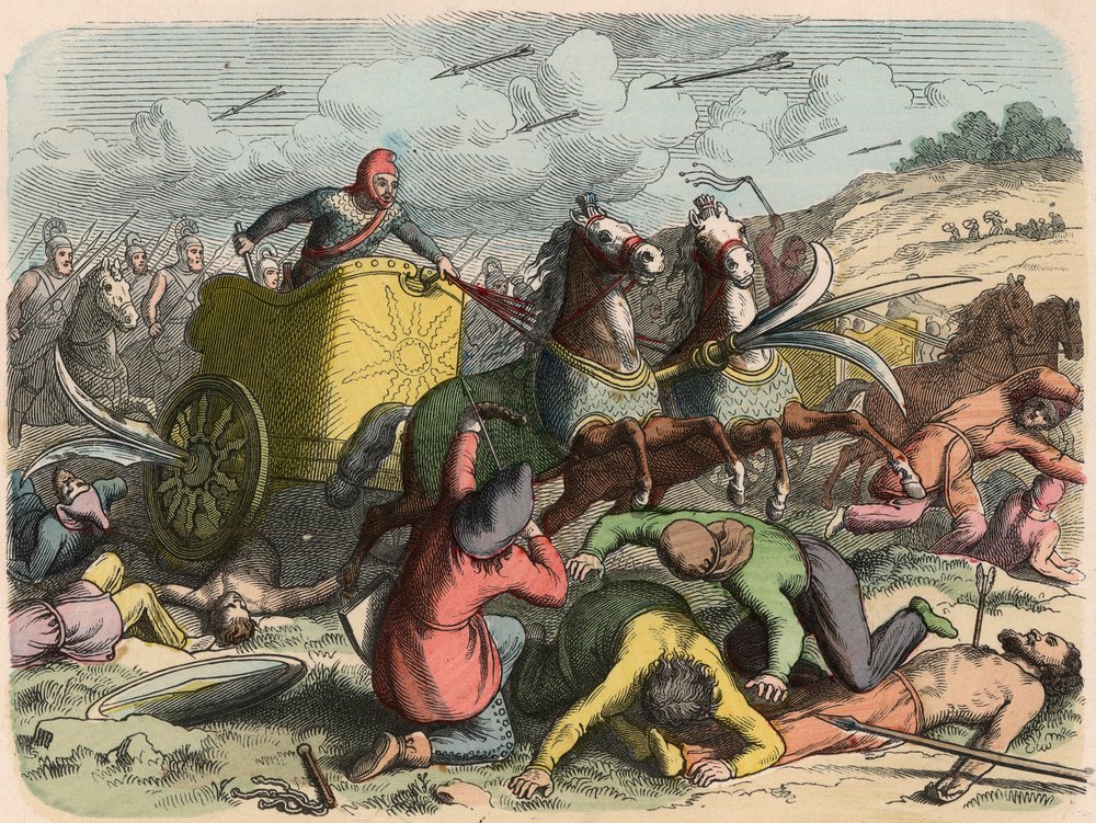 イスタンブール購入 ペルシャ絵画 騎馬戦闘シーン（モザイク画） イスタンブール購入 ペルシャ絵画 騎馬戦闘シーン（モザイク画）