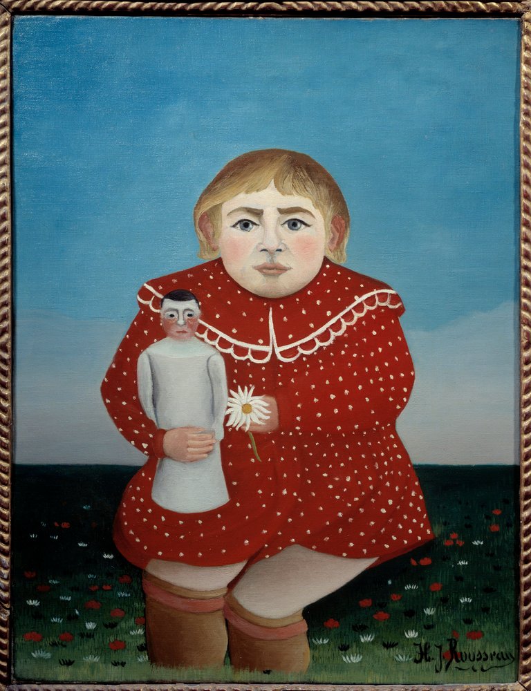 L'enfant a la poupee アンリ・ルソー（1844-1910）の絵画 Le Douanier