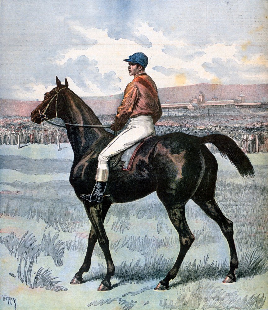 エドモンドブランが所有するパリグランプリの優勝者、クラマール、1892年 作： アンリマイヤー