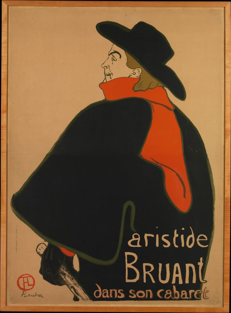 額入り版画 【アリスティッド・ブリュアン 彼のキャバレーにて】ロートレック ED Henri_de_Toulouse_Lautrec_-