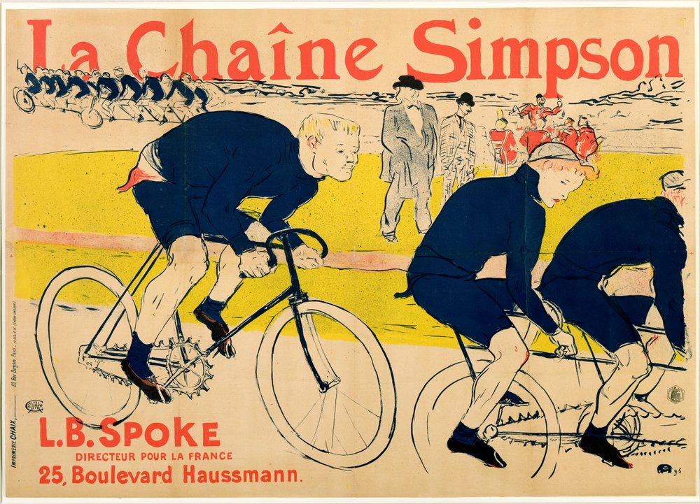 バーナード-ザロン作【SPOKES】自転車をモチーフとした版画 　25/150 Henri_de_Toulouse_Lautrec_-