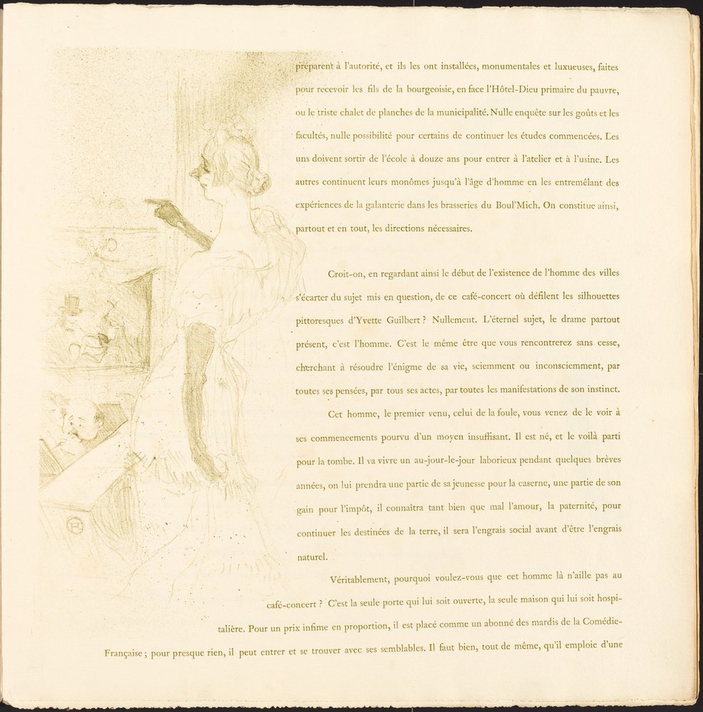 イヴェット・ギルバート 作： アンリ・ド・トゥールーズ・ロートレック