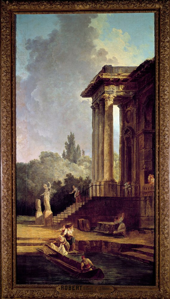 ユベール・ロベール ポルティコの廃墟 ユベール・ロベール（1733-1808）による絵画 18世紀
