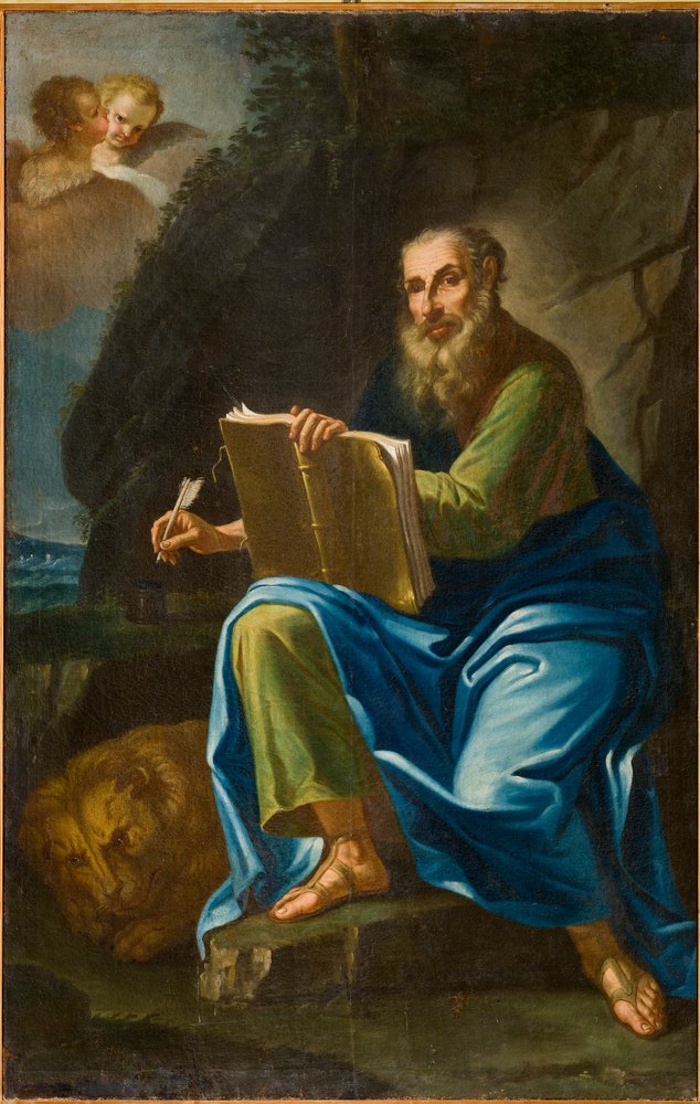 福音記者聖マルコ（Saint Mark the Evangelist）のメダイ Italian_School_-