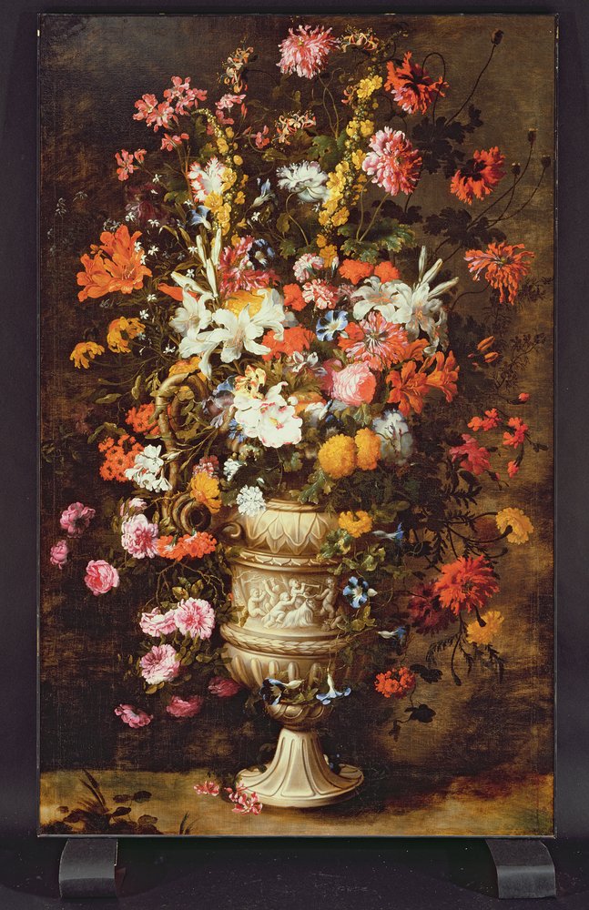 花瓶の花 (キャンバスに油彩)