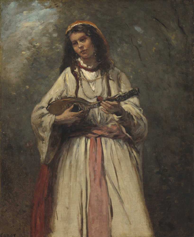 マンドリンを持つジプシーの少女、1870年頃