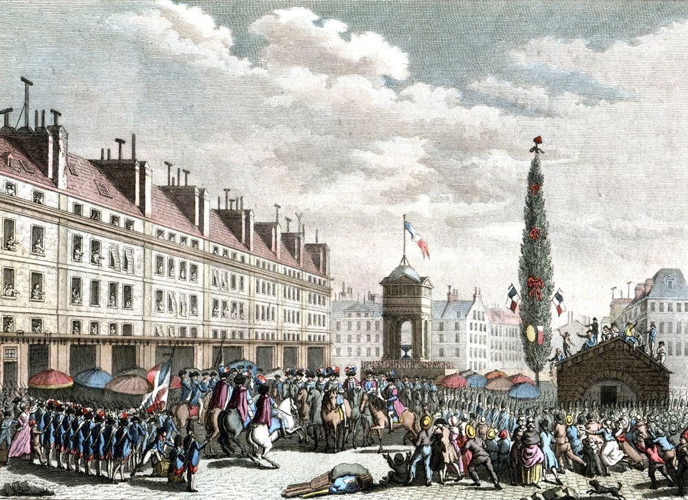 フランス憲法の宣言、1791 年、18 世紀後半 (彫刻)