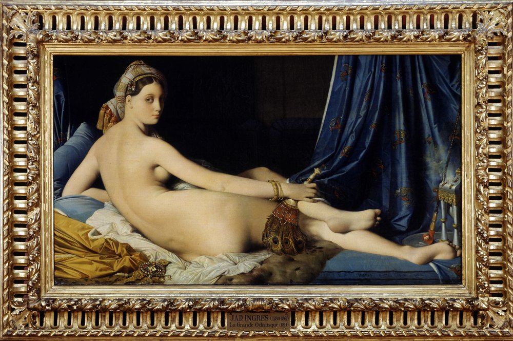 グランド・オダリスク　アングル　複製画　西洋美術　ルーブル美術館　西洋絵画　額装 ラ・グランド・オダリスク - アングル作