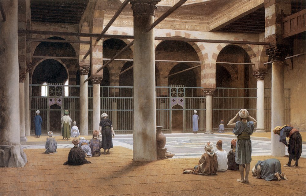 Interieur de mosquee en 1870 par Jean Leon Gerome ロチェスター大学記念美術館 作： ジャン・レオン・ジェローム