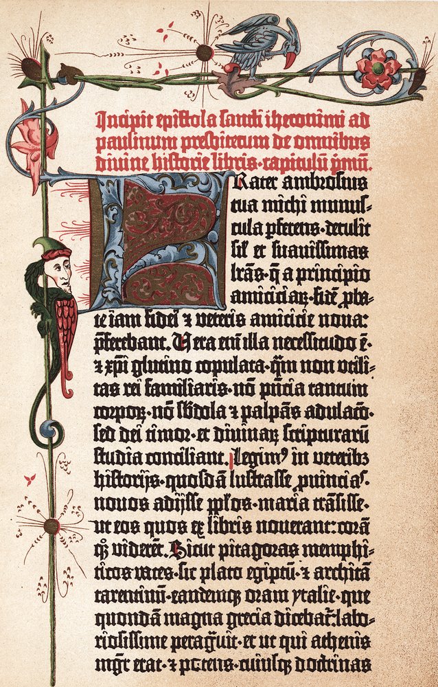 グーテンベルク聖書のページ、c1455