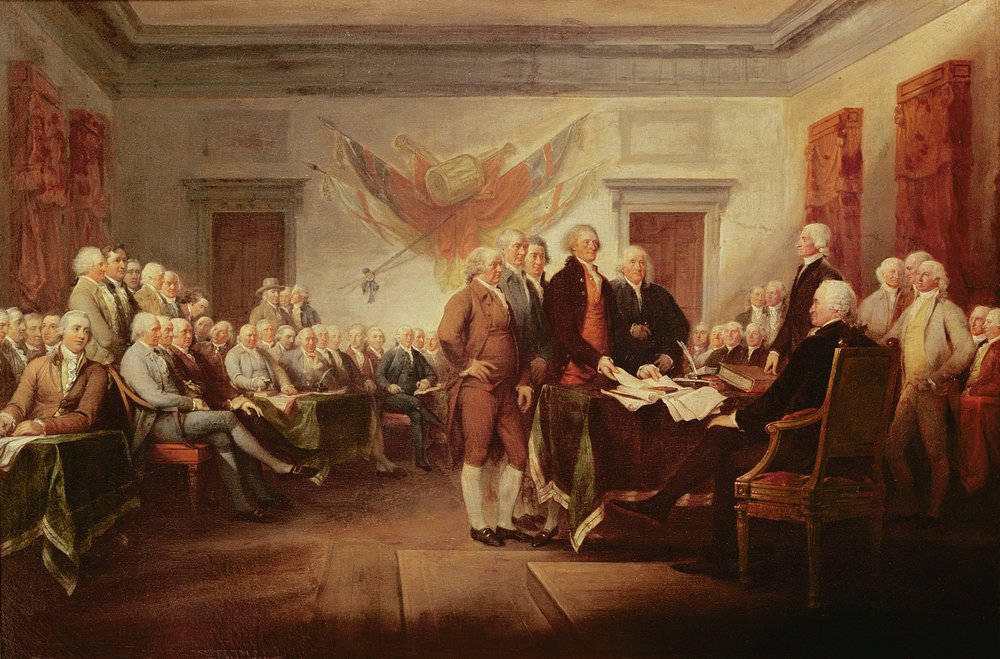 1776年7月4日、独立宣言に署名、1817年