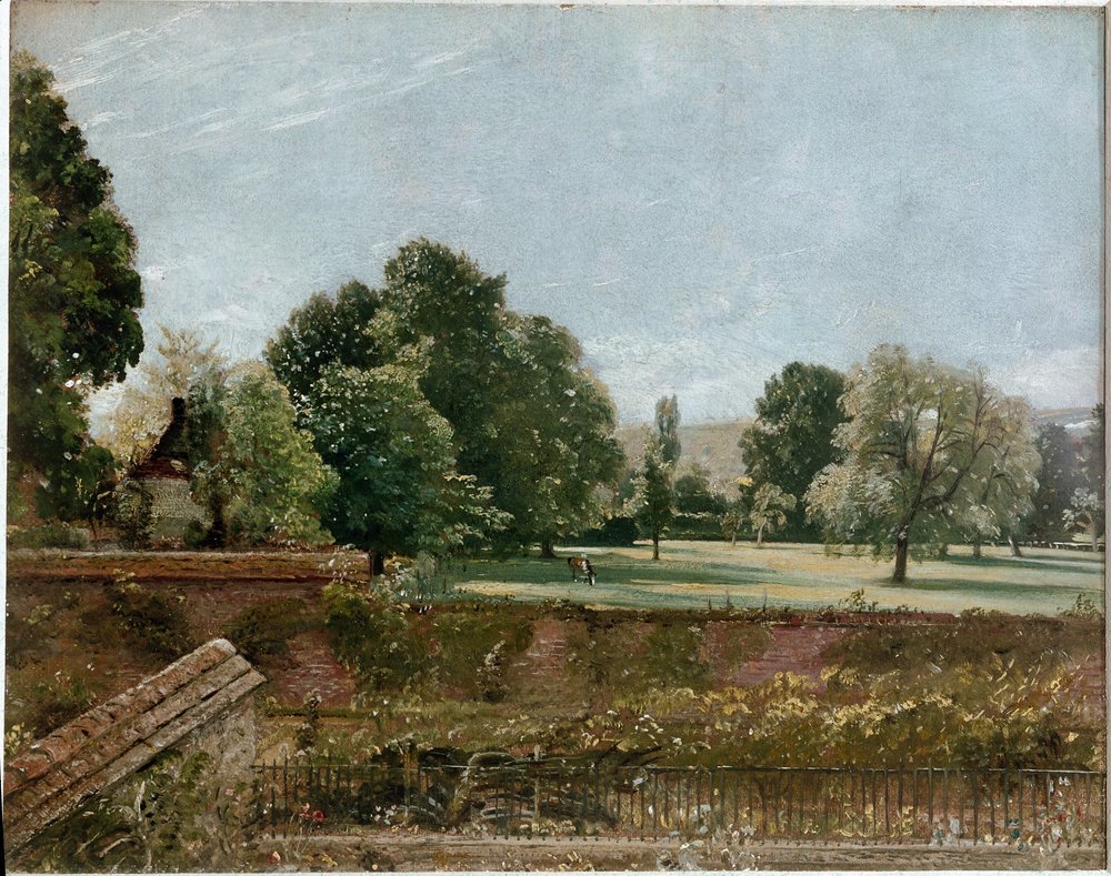 フィッシャー大主教の家の図書館から見たソールズベリーの眺め（油彩・キャンバス