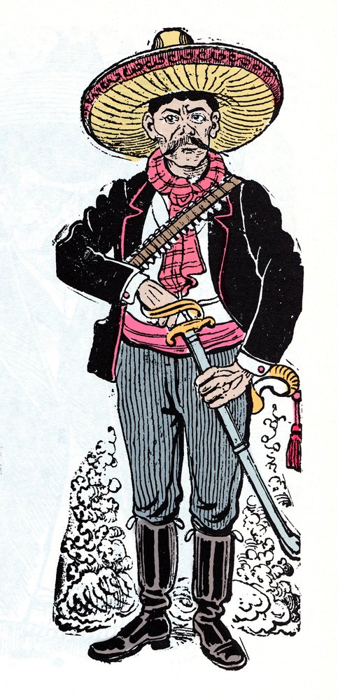 絵画　Tiozinho Mexicano 　メキシコのおじさん メキシコ革命(1910-1920) - サラサール・アマドール エミリアーノ