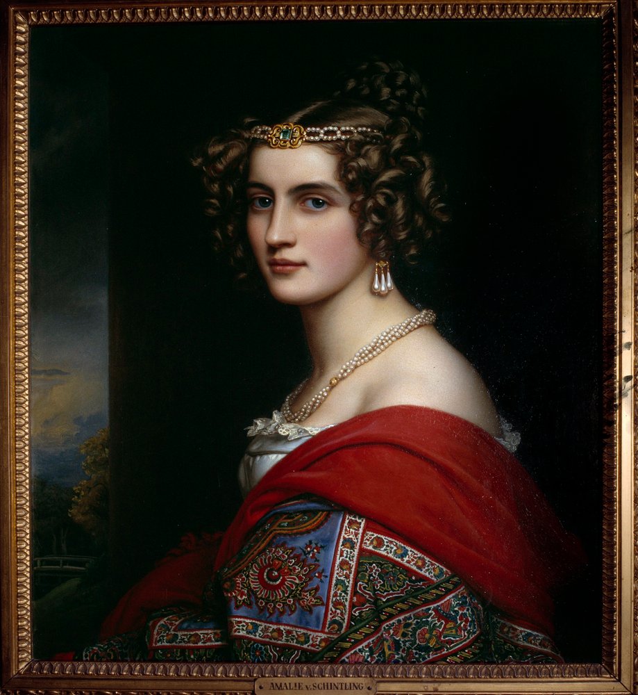 アマーリエ・フォン・シントリングの肖像 ヨーゼフ・カール・シュティーラー（1781-1858）の絵画 1831年  ミュンヘンニンフェンブルク城（Chateau De Nymphenburg