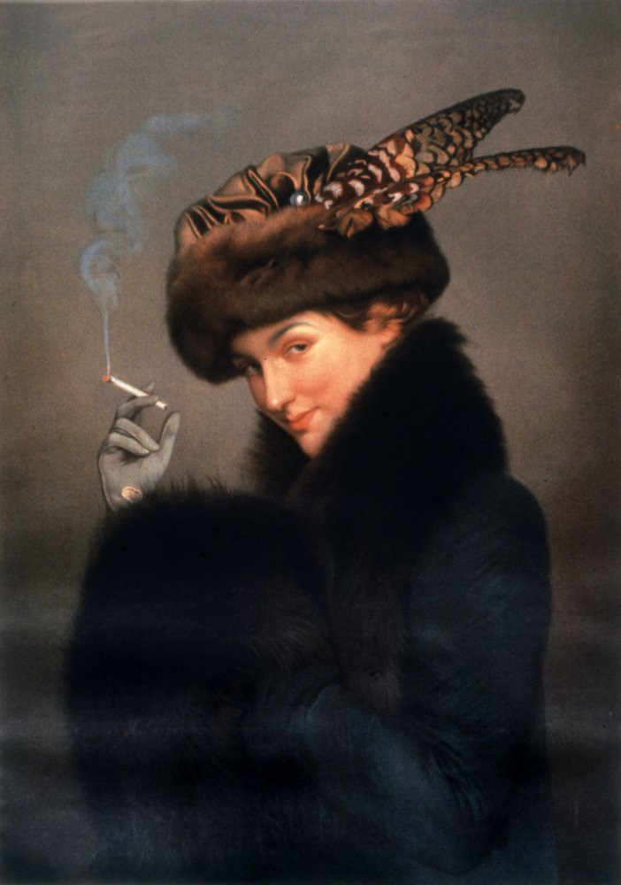 たばこを吸う女性 | アートプリント