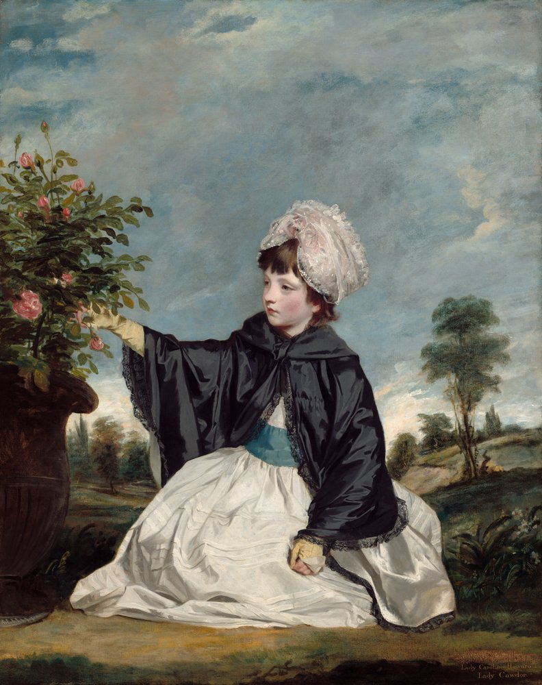 ジャヌス・ド・ローラ Ida Dady 女性の肖像画 赤と黒 Joshua_Reynolds_-
