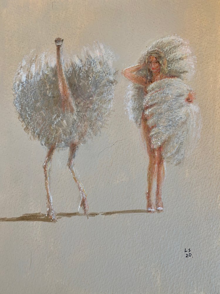 絵画ANNA.k ダチョウの背中 Lincoln_Seligman_-