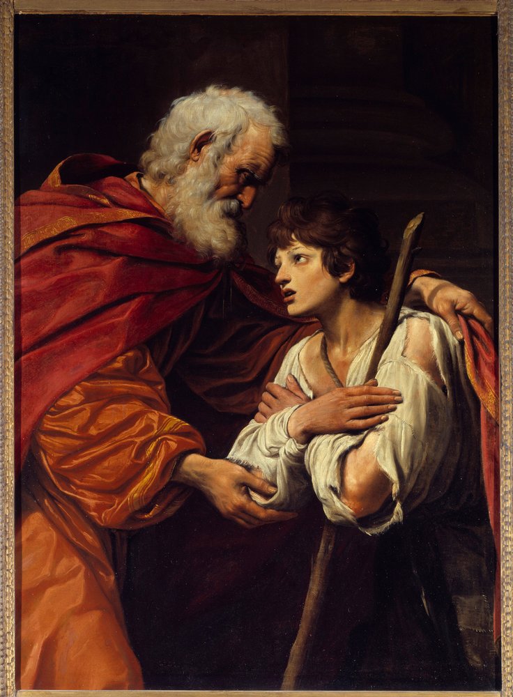 放蕩息子の帰還」。レオネロ・スパーダ（1576 - 1622）の絵画