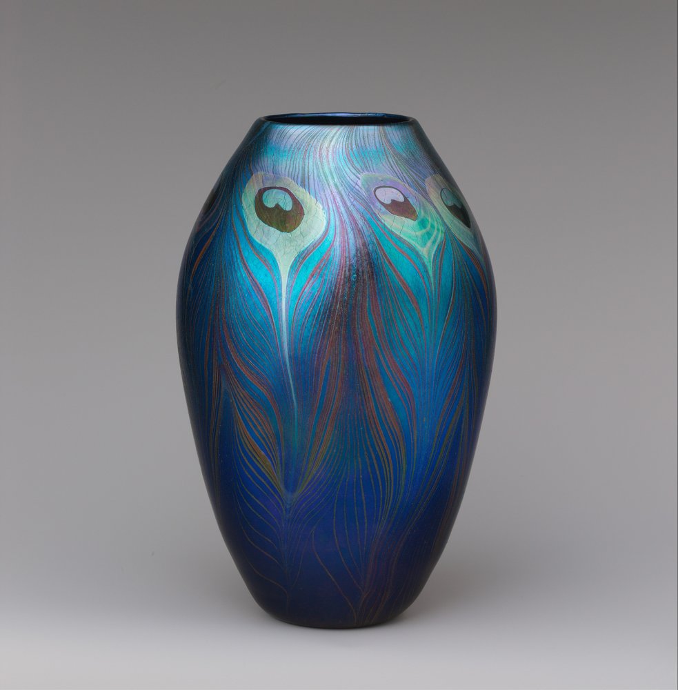 花瓶、1900年頃（ファブリルガラス