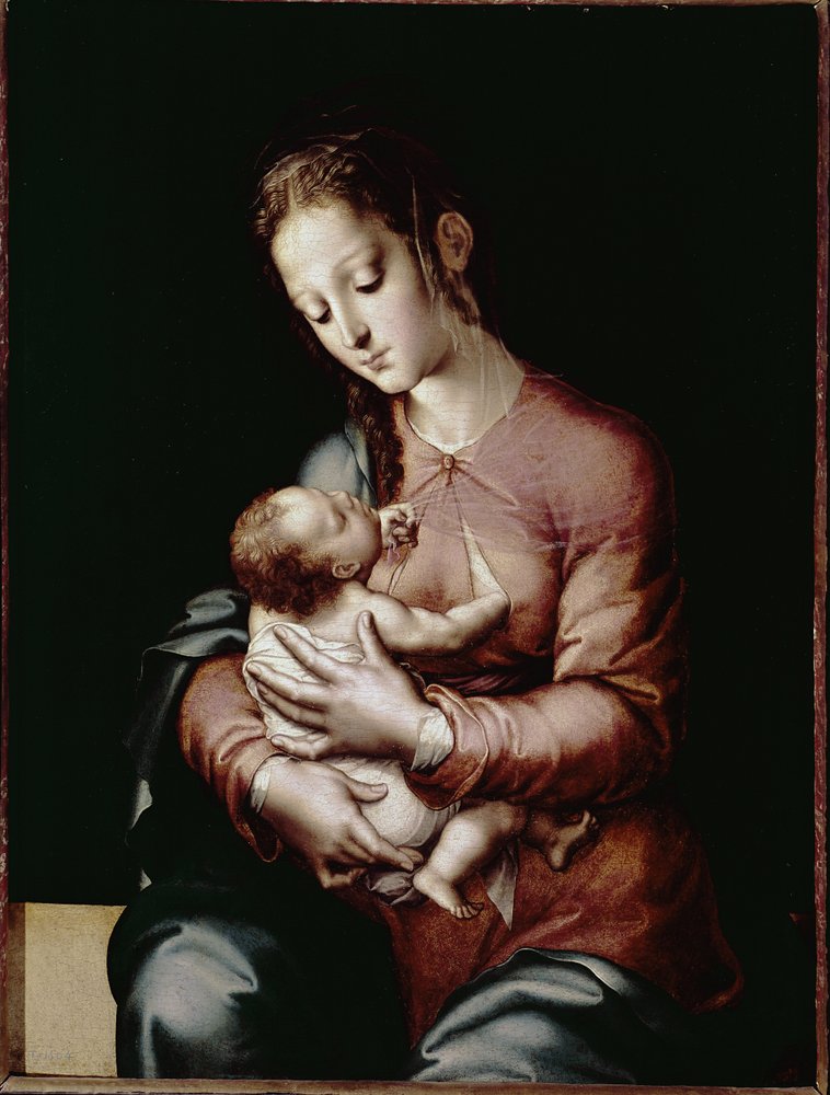 油絵　胎児 Luis_de_Morales_-