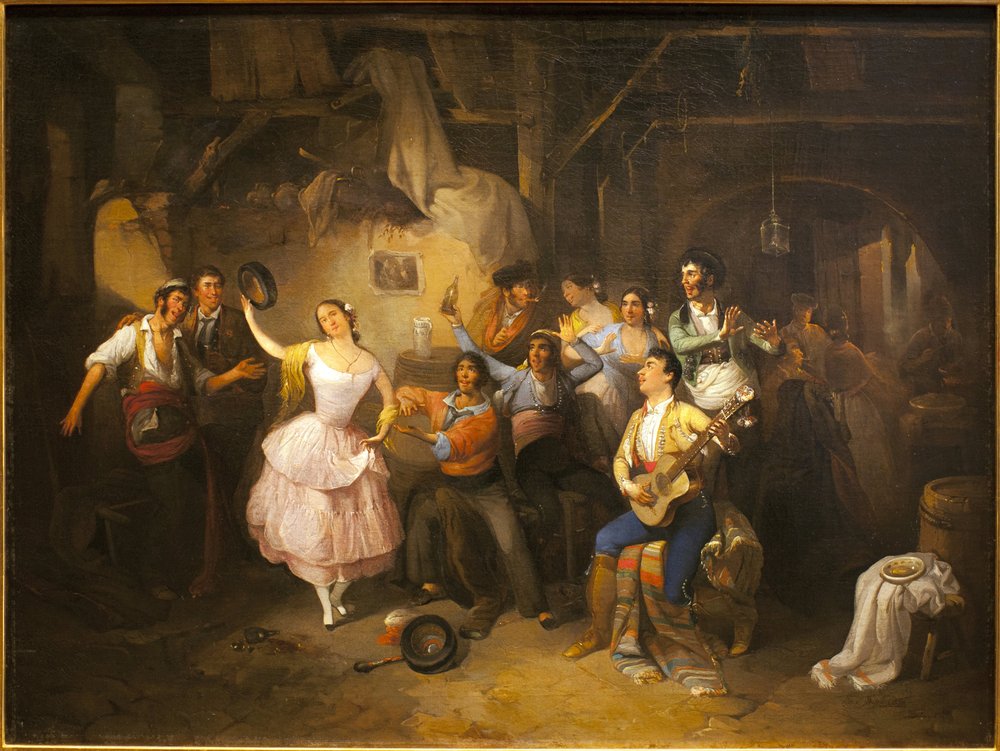 酒場の踊り子マヌエル・ロドリゲス・デ・グスマン（1818-1867）による絵画、油彩・キャンバス