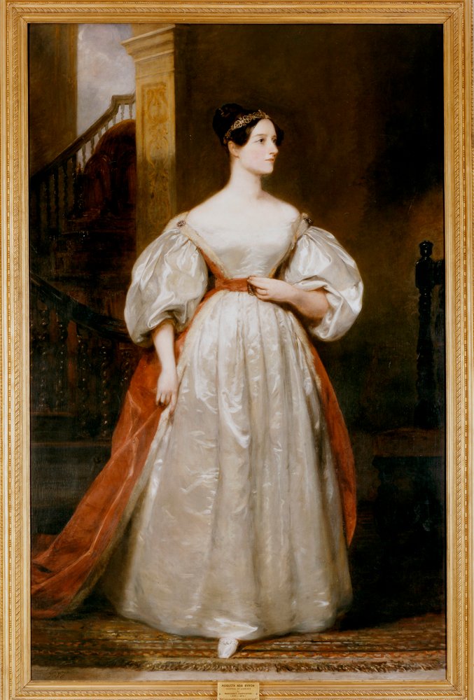 オーガスタ・エイダ・ラブレス伯爵夫人 1815-1852年、英国の数学者および作家 作： マーガレットカーペンター