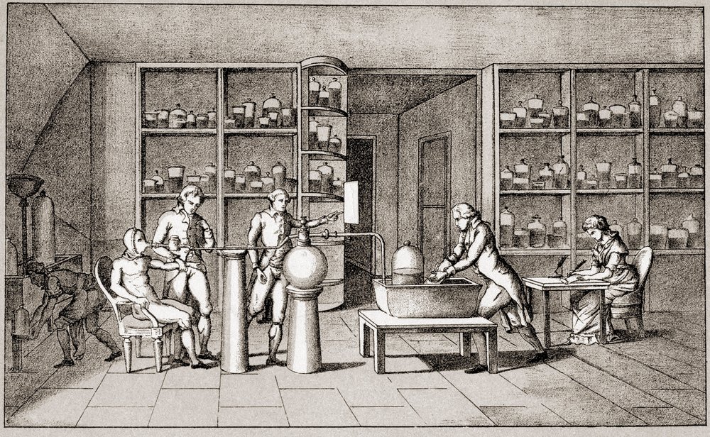 フランス画家 マリアンヌ作石版画 \"夫人と猫\"　ーＡ フランス画家 マリアンヌ作石版画 