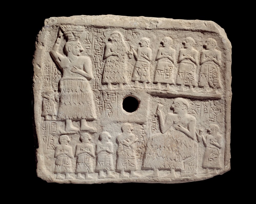 シュメール発掘品　ブラックストーン彫刻　紀元前2500年　メソポタミア シュメール発掘品 ブラックストーン彫刻 紀元前2500年