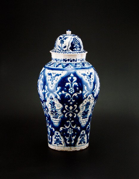 中国風風景画 陶器花瓶 【公式通販】