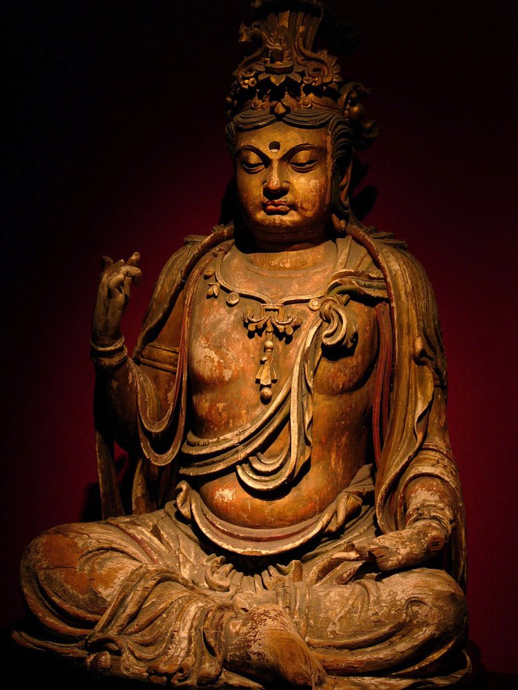 木彫彩色菩薩像 宋時代（960-1279） 上海国立博物館蔵写真撮影