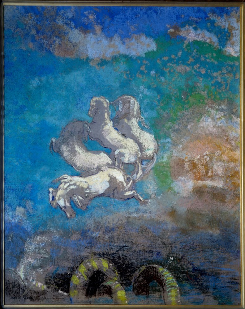 Le chariot d'Apollo Painting au pastel d'Odilon Redon (1840-1916