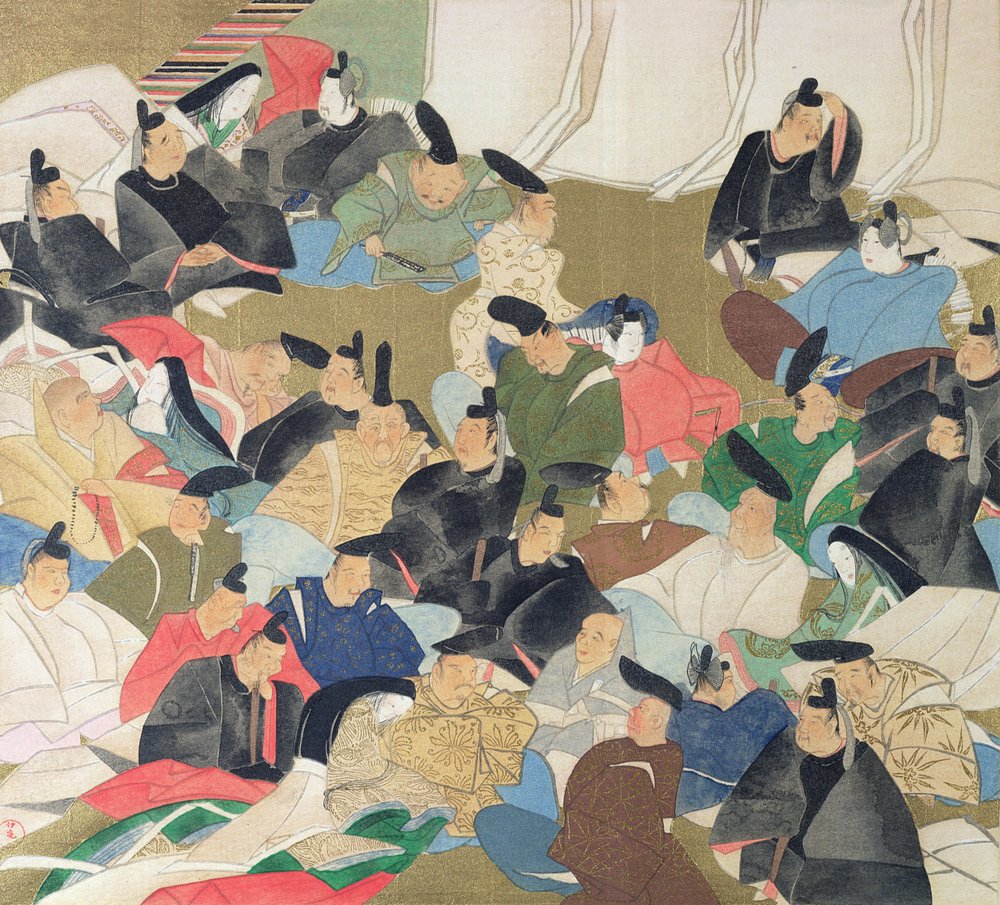36人の詩人、「Kokka」誌のイラスト、1904年から5月5日 作： 尾形光琳