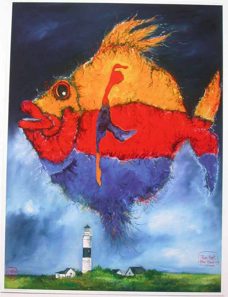 広い心、澄んだ水平線（魚 / ジルト島） 作： 