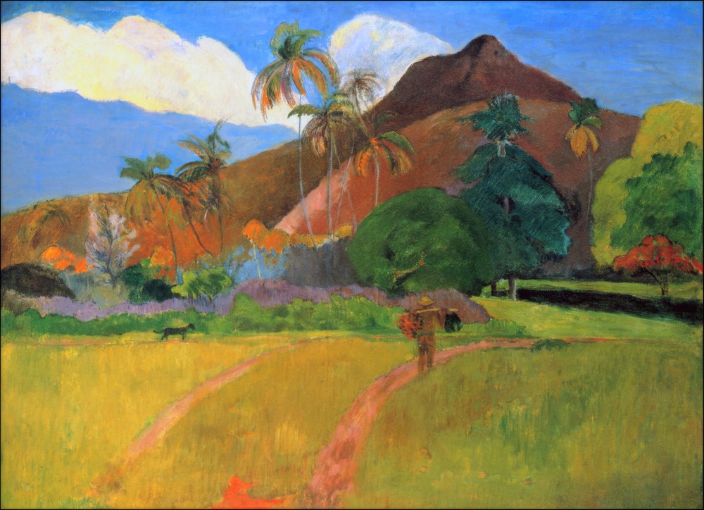 タヒチ：タヒチの風景、ポールゴーギャン（1893）