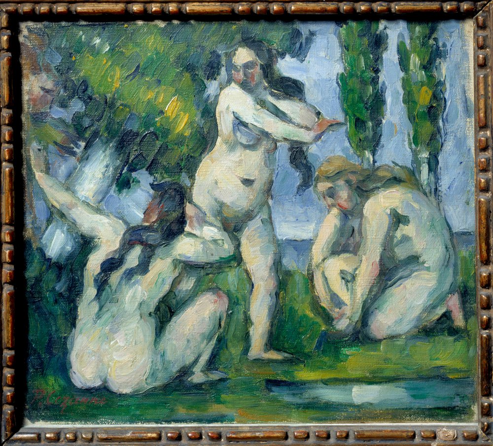 ポール・セザンヌ 【4人の水浴の女たち】 高級画集画、状態良好