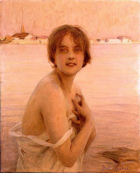 海辺の少女」（油彩・キャンバス）