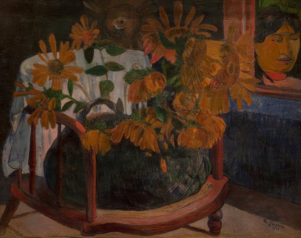 肘掛け椅子のひまわり