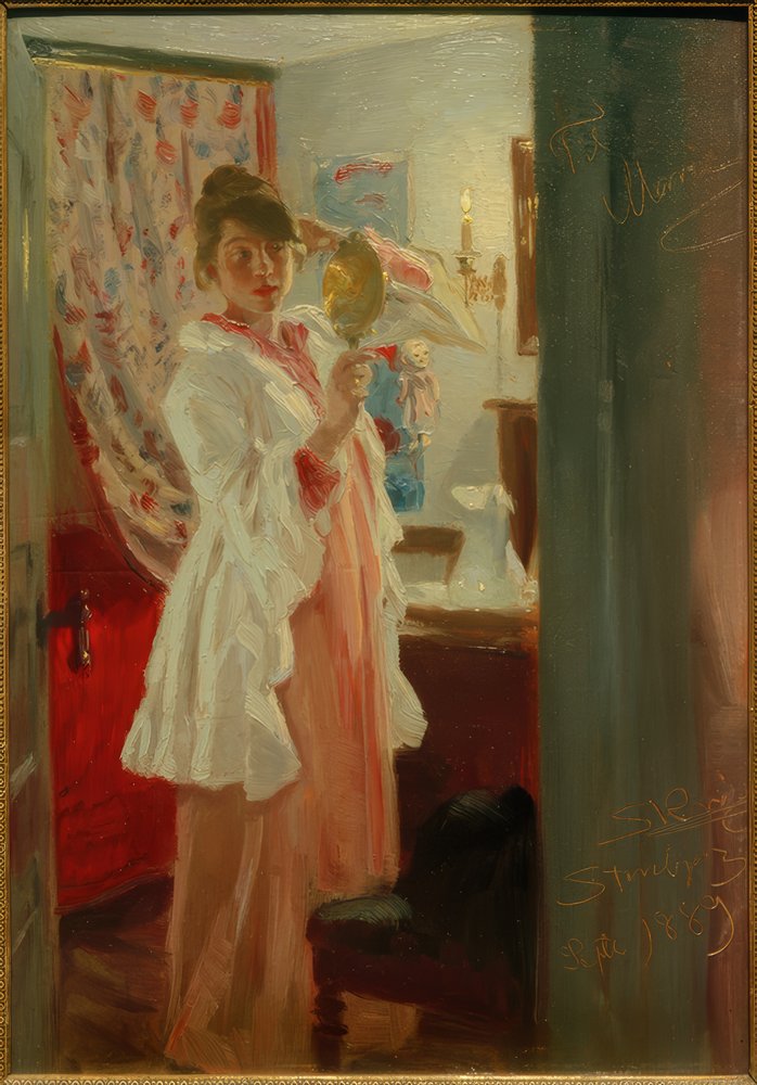 室内。画家の妻 | アートプリント