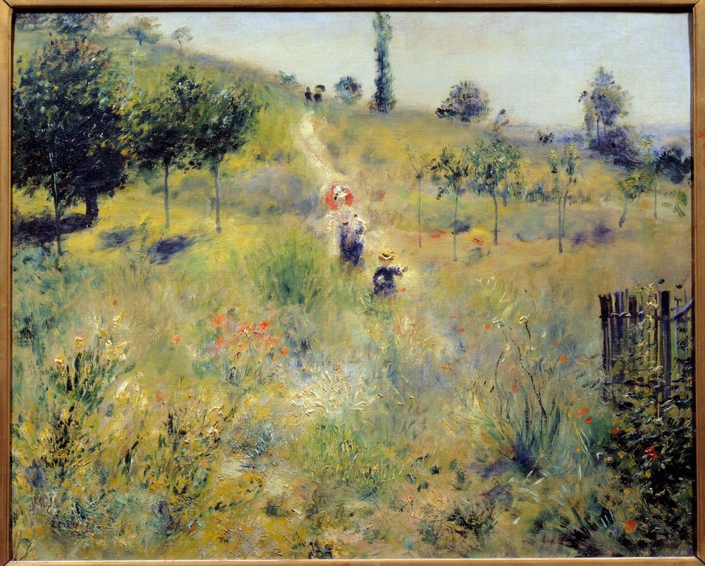 高いハーブの中にそびえる道 絵画 ピエール・オーギュスト・ルノワール