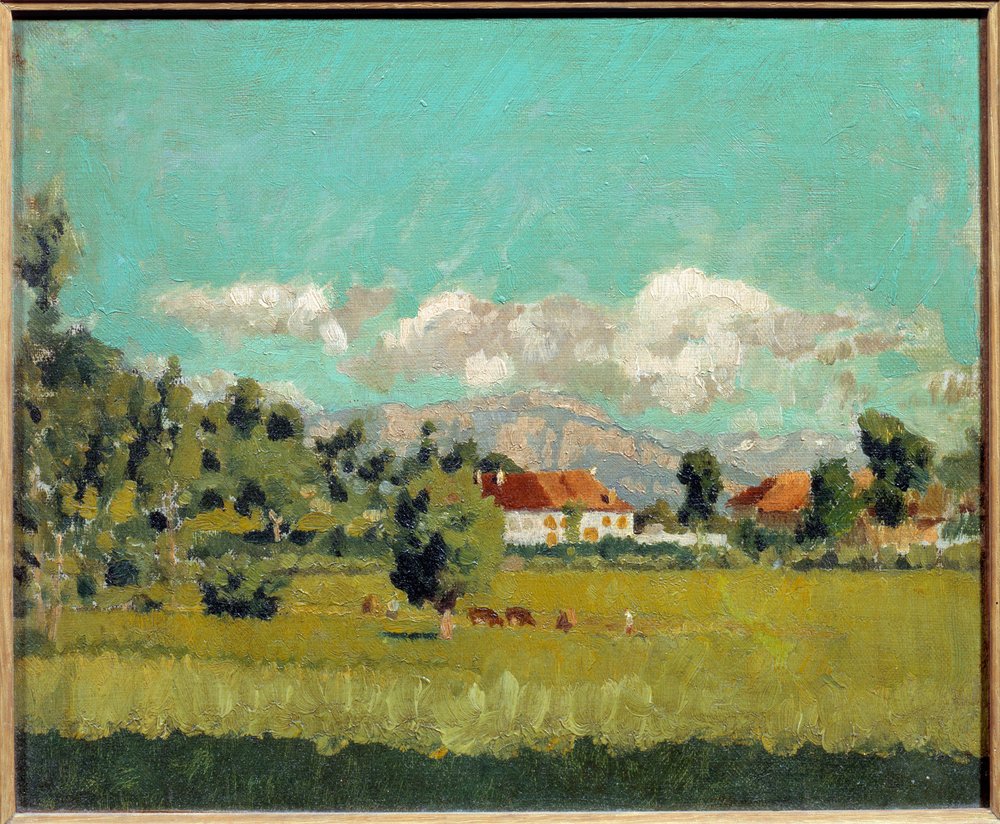 ピエール・ボナール、谷のある風景、希少画集画、新品高級額