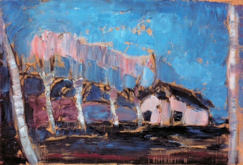 ピエトモンドリアン（1872〜1944）、夜景、1908年。