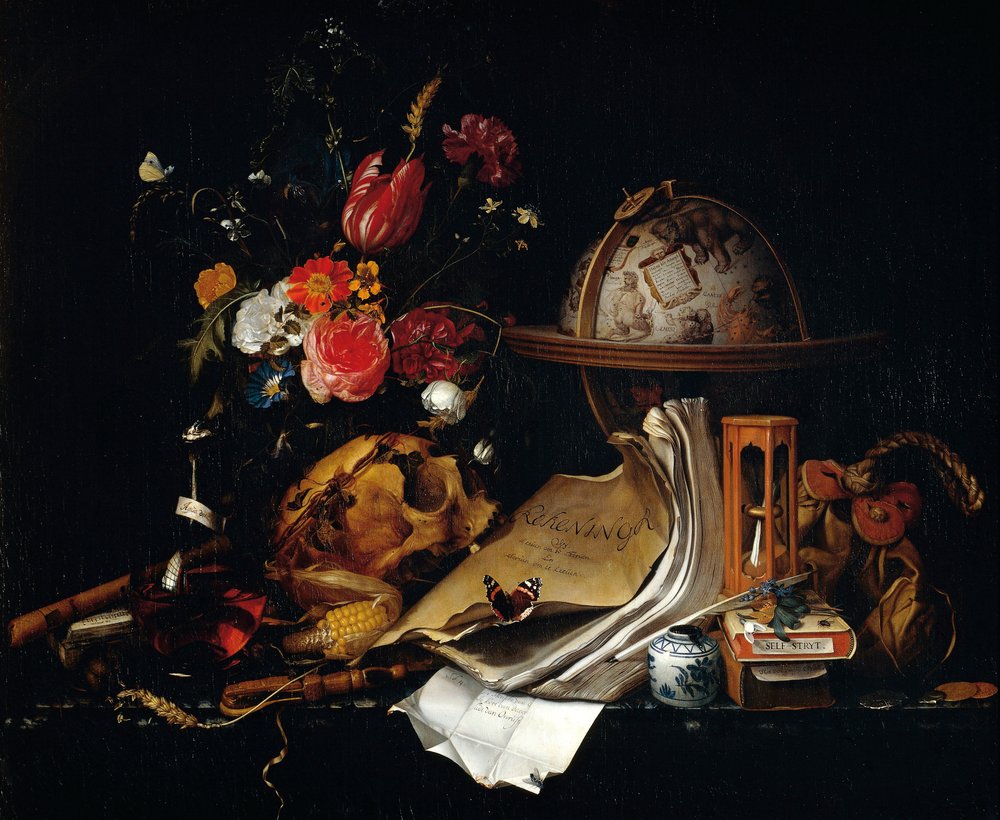 ヴァニタス、Pieter Claesz (1597-1660) 作。 作： ピーター・クレエス