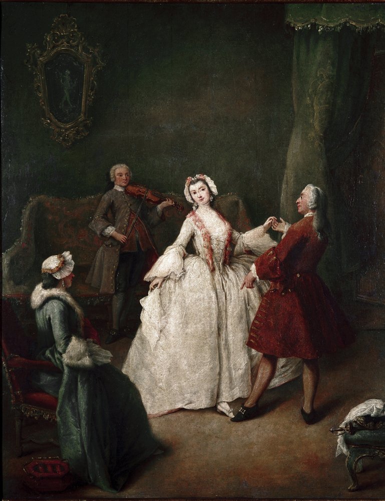 ダンス・レッスン」（油彩・キャンバス、1741年頃