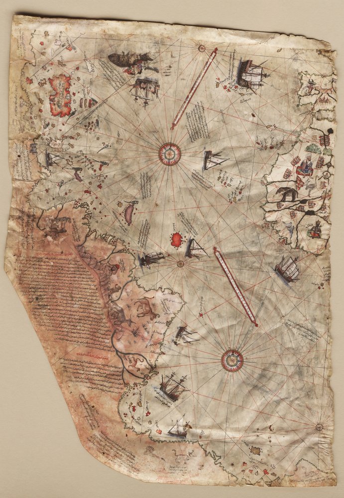 ピリ・レイスの世界地図、1513年 作： ピーリー・レイース