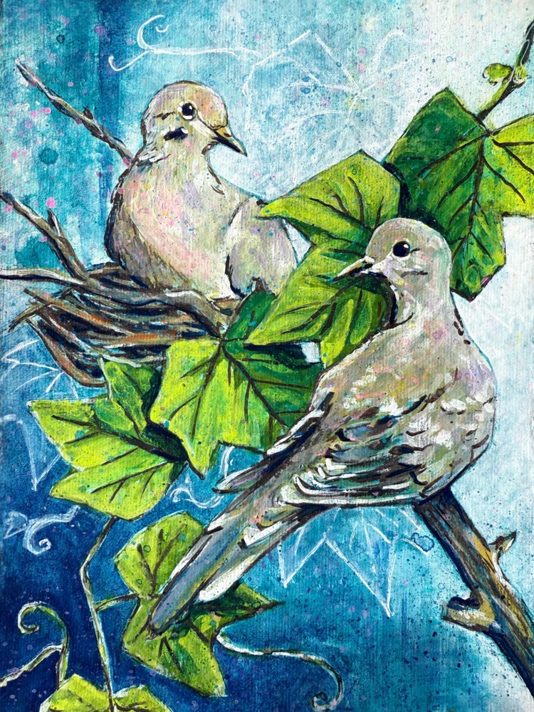 平和な鳩の巣 | | アートプリント