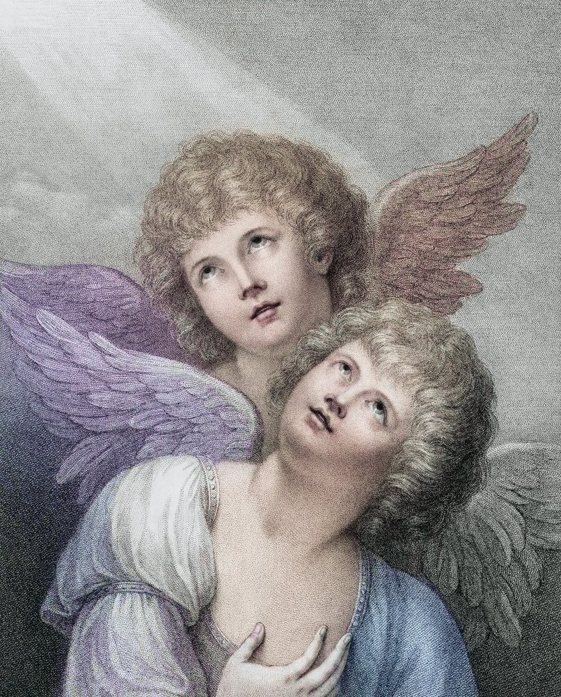 絵画 ANGEL 2 2 つのケルビム。 二人の天使。