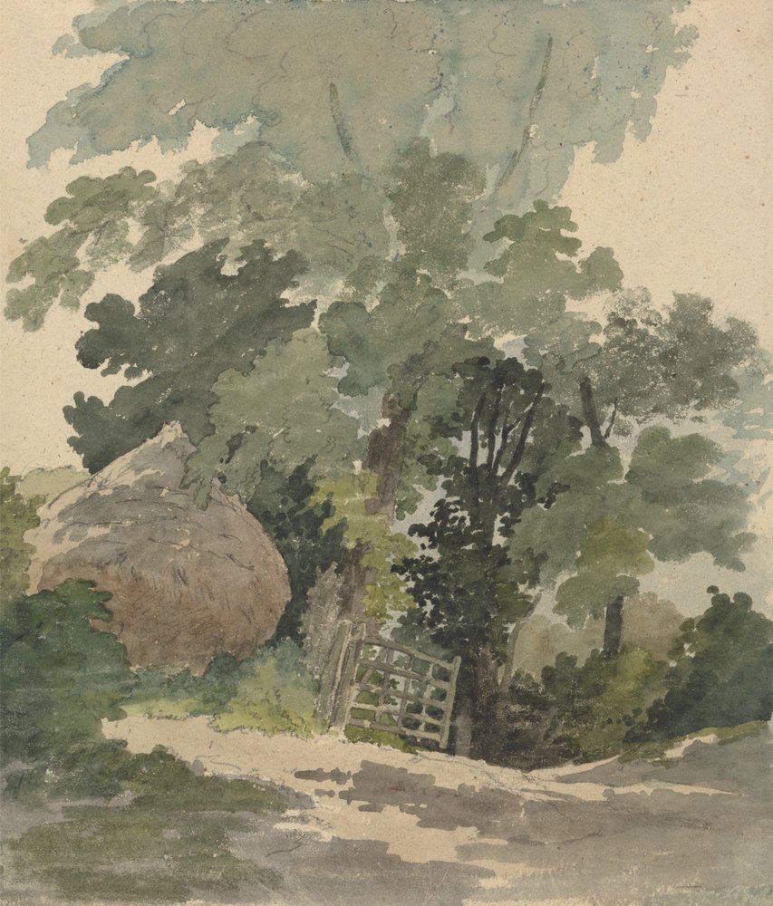 A Country Lane with Haystack and Gate 1442461 ja japanese Successfully ...