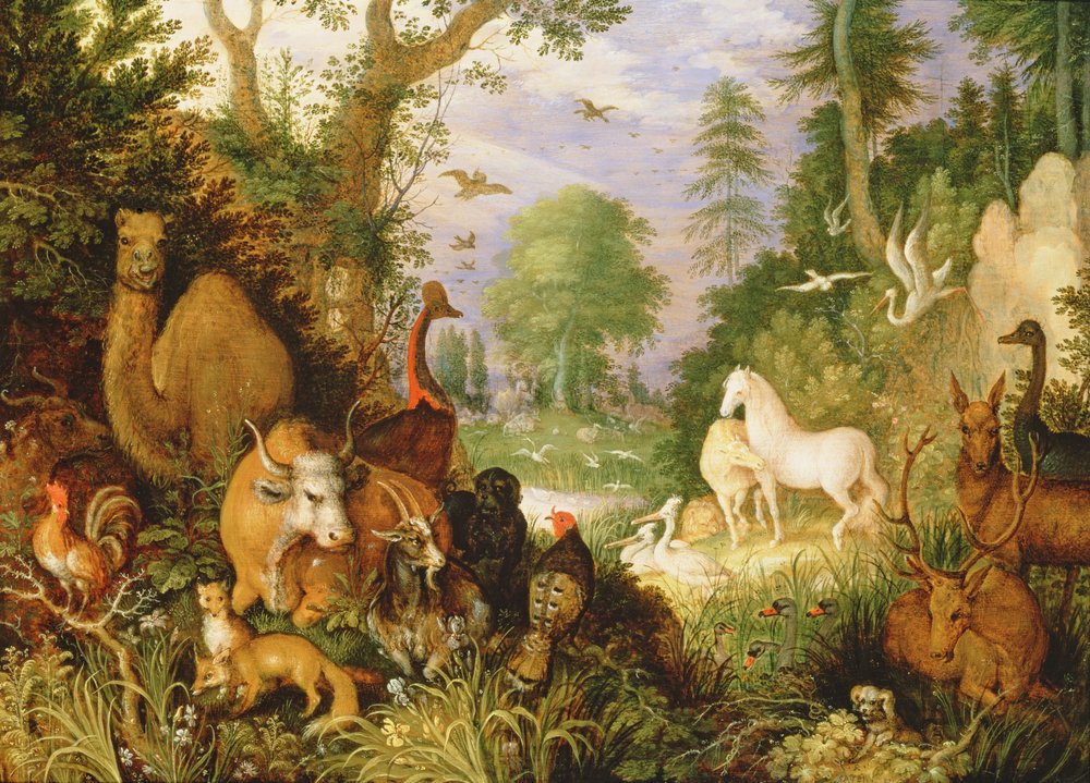 動物たちを魅了するオルフェウス、1618年頃 作： ローランド・ヤコブス。 Savery