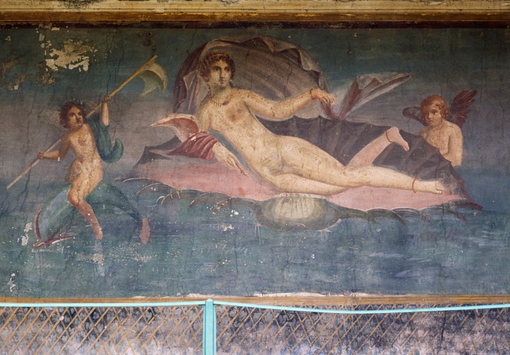 貝殻のヴィーナス、ポンペイ、貝殻のヴィーナスの家のペリスティ